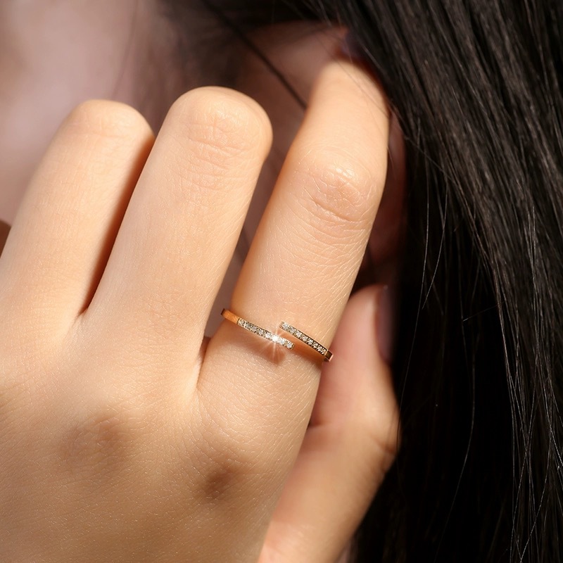 Open Rings Classification Adjustable Ring Size 925 Sterling Silver Zircon Geometric Open Rings 925 Sterling Silver Rings