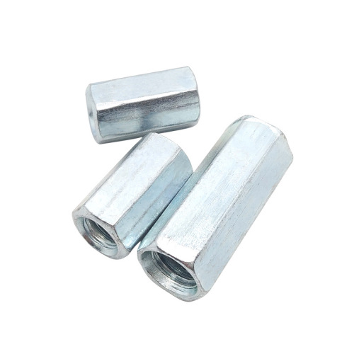 Galvanized screw joint nut hexagonal extension nut connecting nut M6M8M10M12M14 hexagonal nut