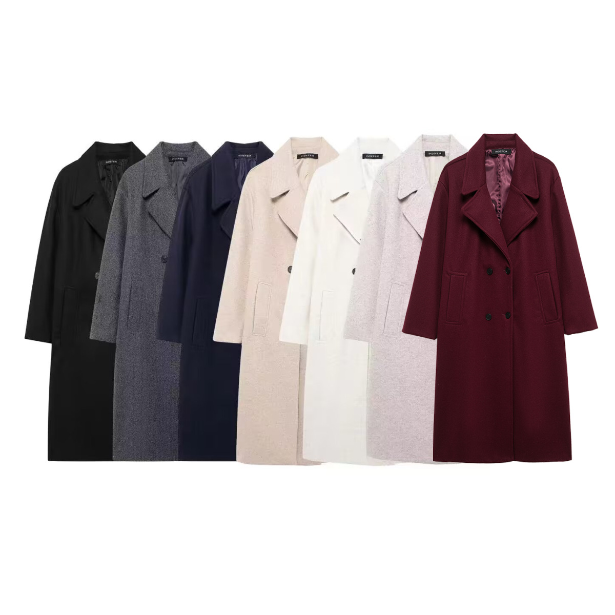 Foreign Trade Wholesale Autum New European and American Style Soft Loose Double-Breasted Outwear Jacket 3046269704