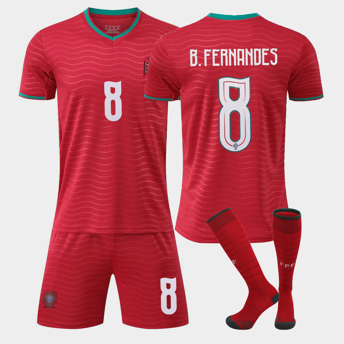 2026 Portugal Camiseta en casa y fuera Camiseta de fútbol infantil No. 7 Ronaldo 8B tarifa infantil adulto transfronterizo