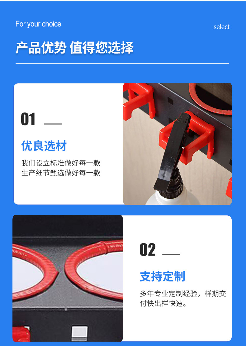 Car Cleaning Tool Wall-mounted Sprayer Storage Rack