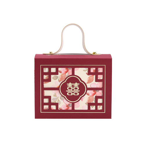 Wedding candy box wedding new creative Chinese Little Red Book same style portable gift box wedding return gift packaging empty box