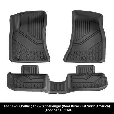 Suitable for 11-23 Dodge Challenger Challenger Car Floor Mats Full Tpe Floor Mats Cross-Border (Modelə uyğun ayaqaltı) - 11-23-dodge-challenger-rwd-challenger-rear-drive-fuel-single-layer-floor-mats-north-america