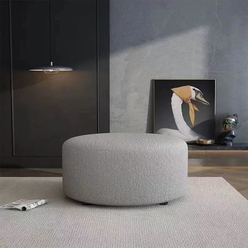 Nordic simple taburete redondo taburete sofá sala de estar casera pie taburete bajo dormitorio cama armario taburete de cambio de zapatos