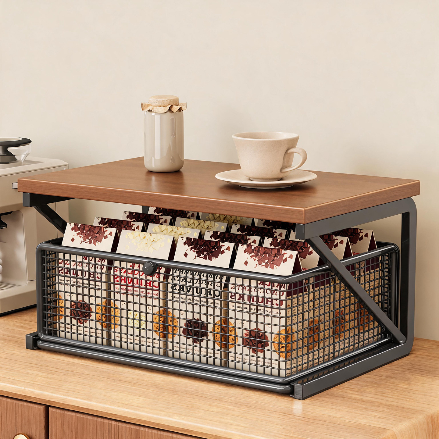 Estante Organizador de Tazas de Café para Escritorio y Cocina
