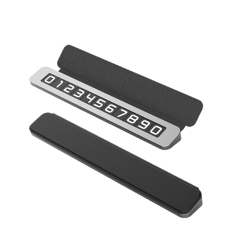 Placas de automóvil de cuero 2026 nuevas placas de metal ocultas tarjetas de estacionamiento temporales placas de estacionamiento de alta calidad