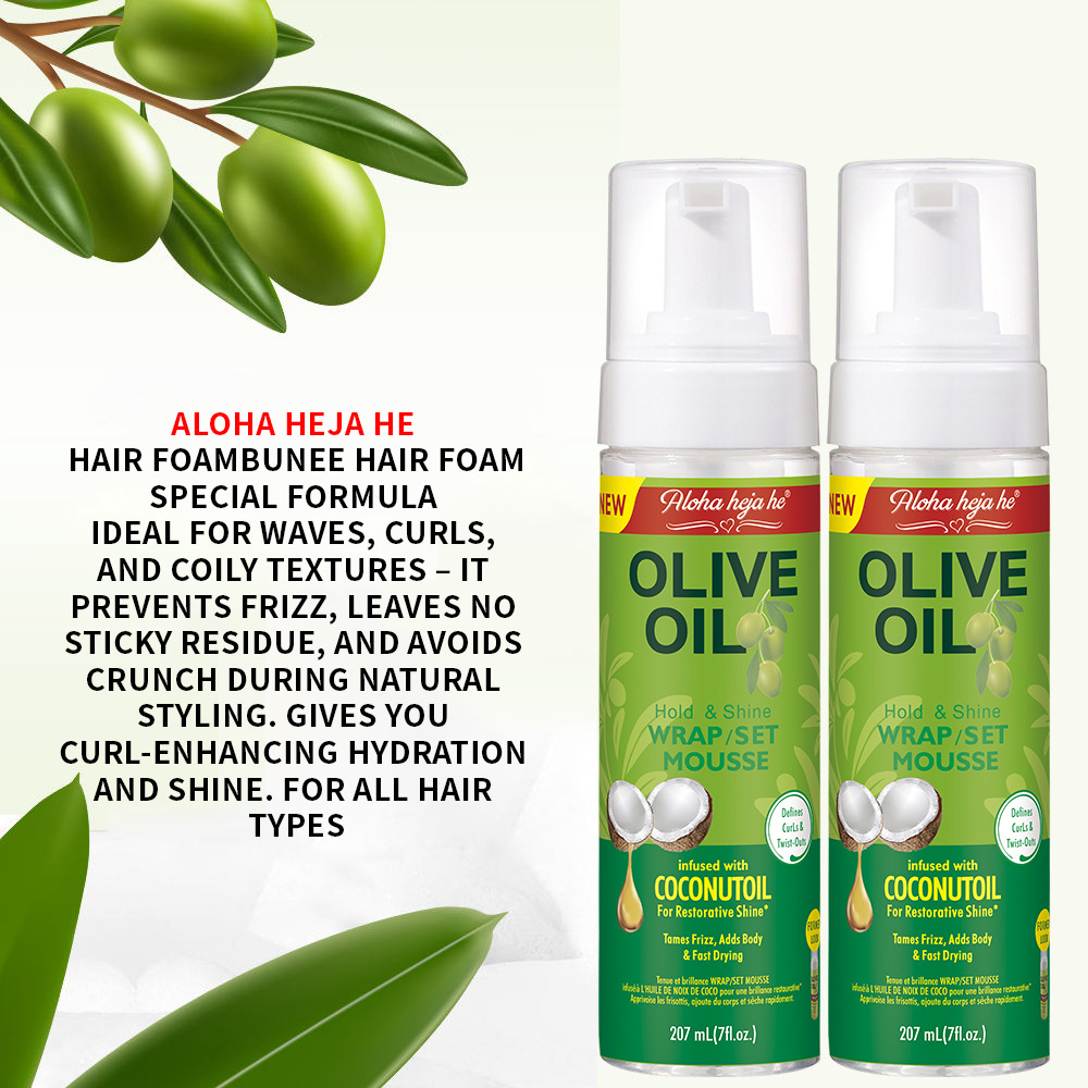 Coco transfronterizo modelado mousse espuma de oliva cera para el cabello rizado modelado cabello esponjoso espuma de cera mousse al por mayor