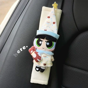 Powerpuff Girls təhlükəsizlik kəməri örtüyü, avtomobil bəzəyi, plush kukla, hədiyyə