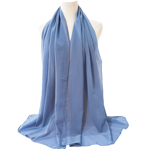 Solid color breathable shiffon scarf