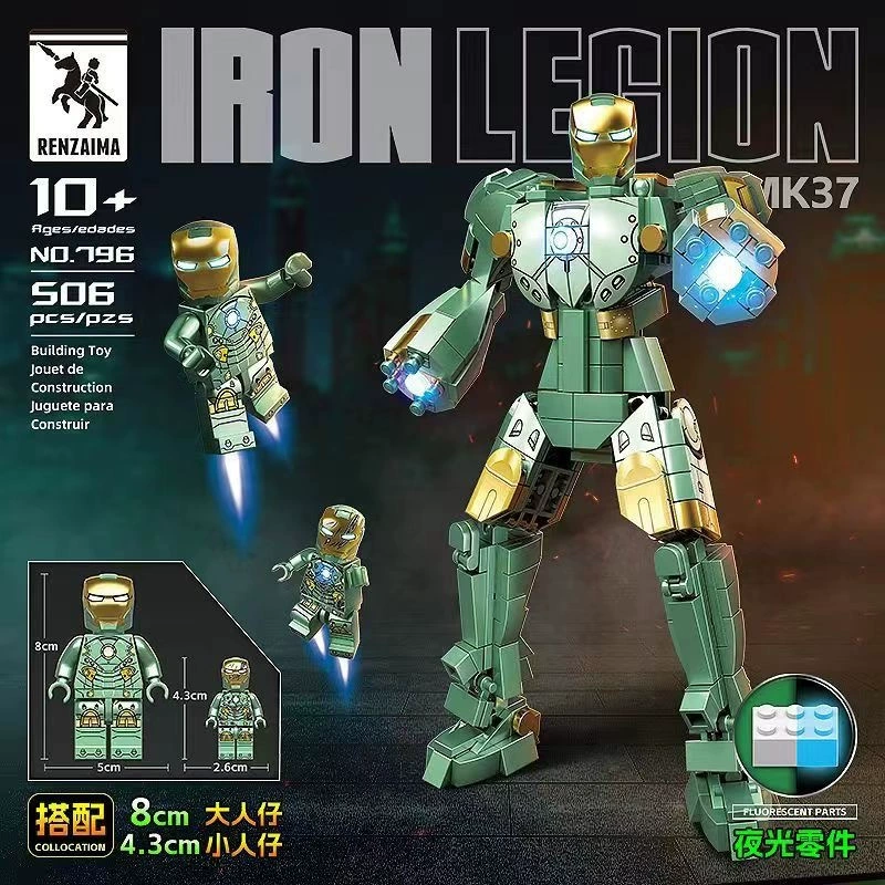 Конструктор (Lego) набор Робот Avengers — Железный человек и Халк, многомодульные наборы с разным количеством деталей