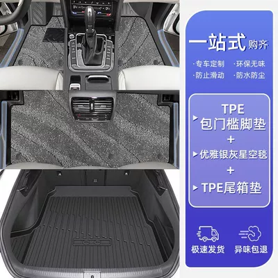 Ayaqaltılar (Kovriklər) | Piece Threshold TPE Car Foot - 25-models-18-models-volkswagen-cc-elegant-silver-gray-covered-door-sill-mats-high-end-starry-sky-blanket-trunk-mat