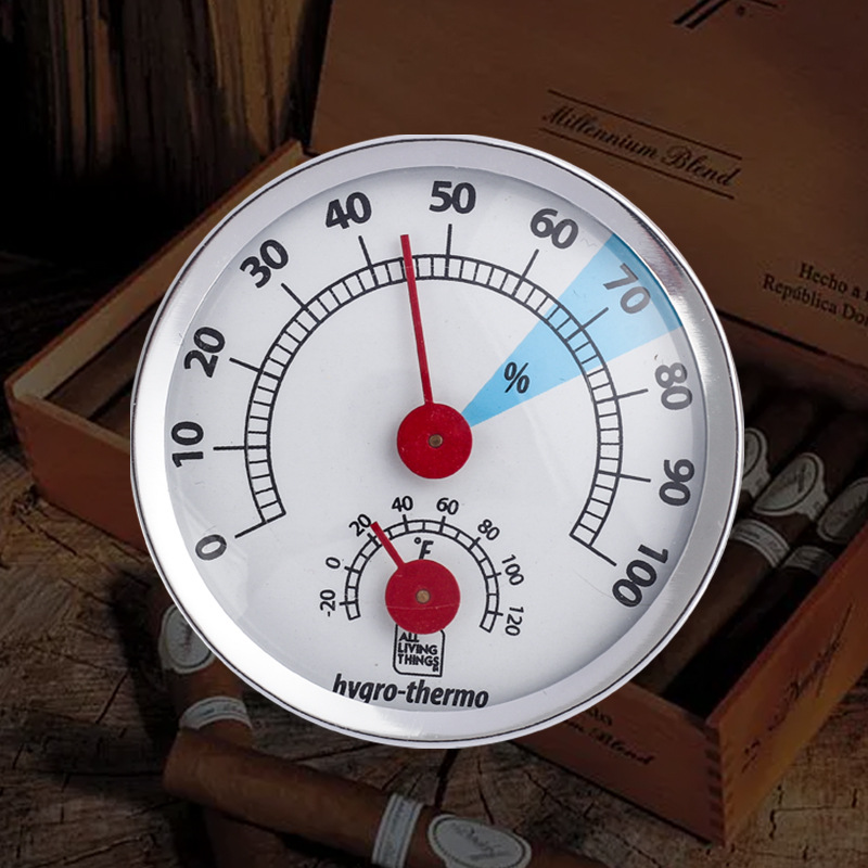 57mm指针式彩盘温湿度计嵌入式湿度计家用工业农业免电池气象观测