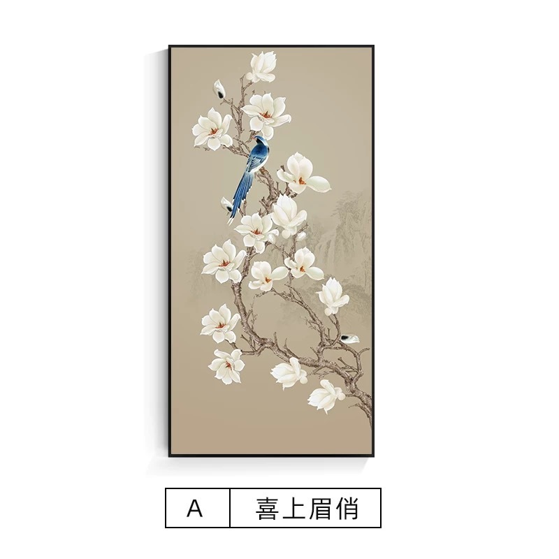 背景壁新しい中国風の玄関装飾絵画エントリーテクスチャ吊り絵画壁画スプレー塗装油絵キャンバス絵画アルミ合金フレーム|undefined