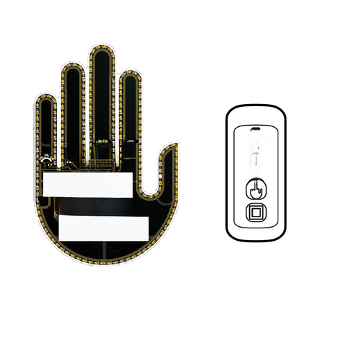 Cross-border vehicle Finger Light hand gesture light warning indicator light anti-chase rear light interactive palm light