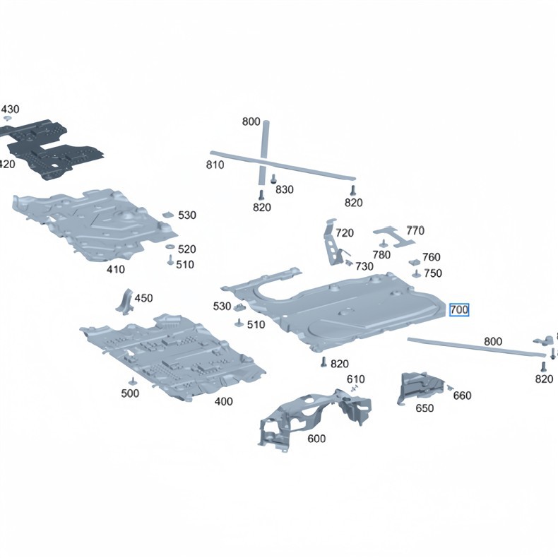 Suitable for Mercedes-Benz S-Class W223 Engine Chassis Underbody Guard Plate S450 Gearbox Underbody Protection Plate S400 Mudguard