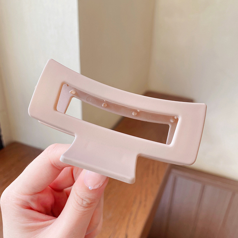 Accesorios para el cabello de pinza de tiburón de acrílico grande de Corea, clip de agarre para el cabello de disco simple, tocado de horquilla de cabeza femenina al por mayor