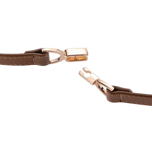 Wholesale Women's Slim Waist Leather Fashion Universal Decorative Calfskin Belt for Dresses and Shirts, Black