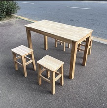 实木桌子简约橡木餐桌椅桌椅面馆饭桌长方形组合家用桌椅商用餐饮