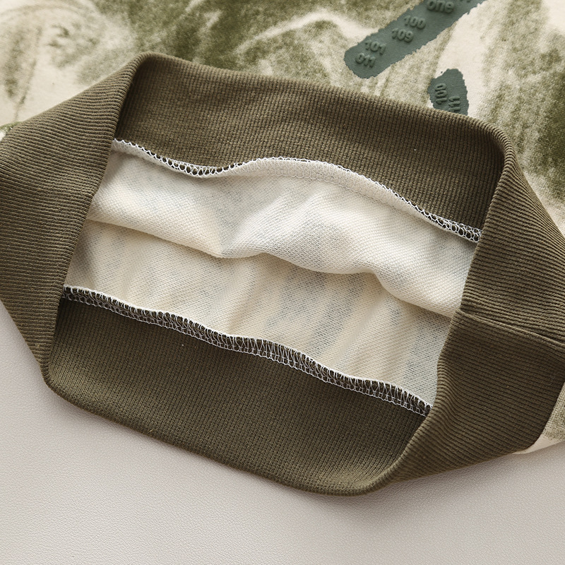 Conjunto de dos piezas con leggings casuales y suéter para niños pequeños y medianos con nuevo diseño teñido anudado que da sensación de primavera_voghion.com