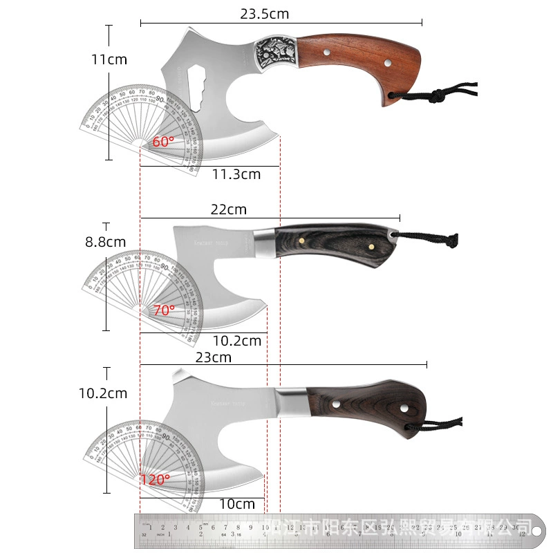 Outdoor ax head camp jungle logging ax portable waist ax car rescue survival fire ax tactical ax