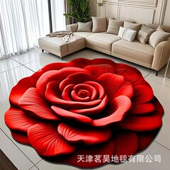 跨境3D立体创意花朵硅藻泥地垫卧室客厅浴室吸水防滑耐脏脚垫批发