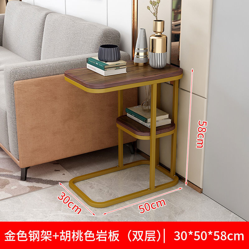 Pequeña mesa de café sala de estar Luz de lujo moderno simple sofá mesa lateral móvil mesa de esquina de hotel mesita de noche gabinete lateral mesa de apartamento pequeño