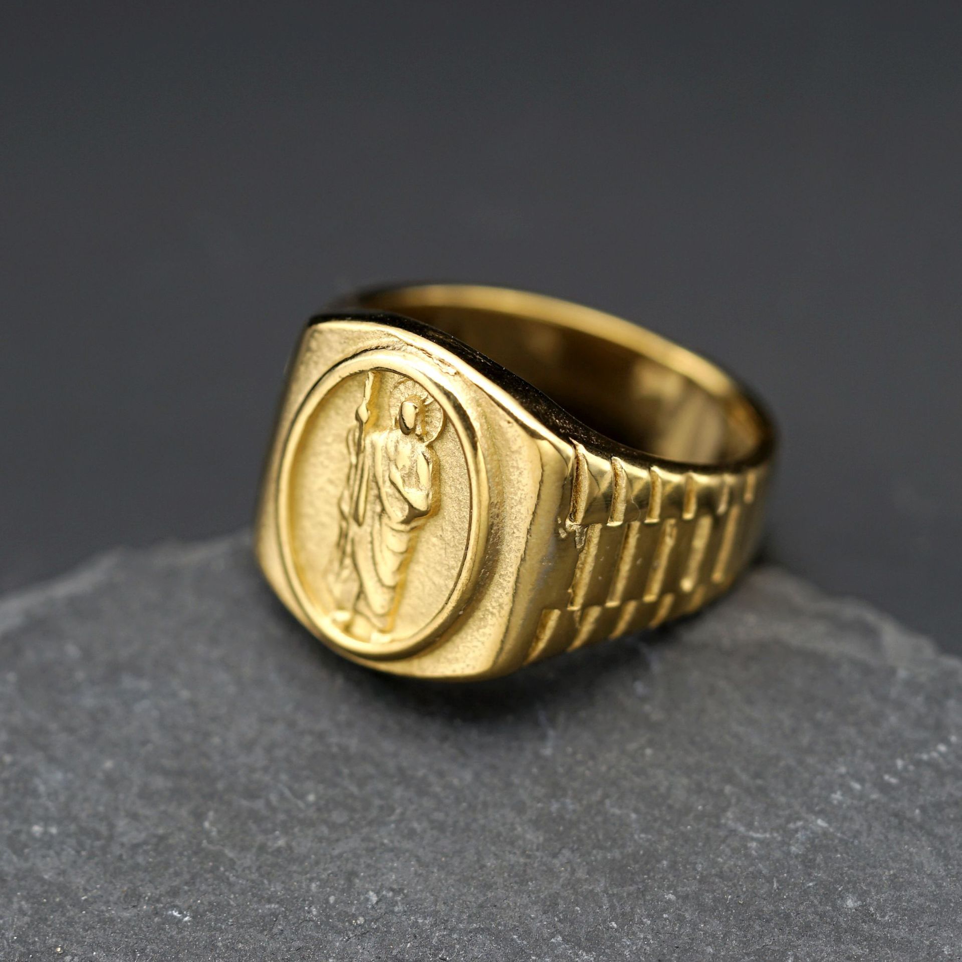 Holiday, Daily Occasion 316 Stainless Steel Material Casual Simple Style 316 Stainless Steel Human Men Band Rings