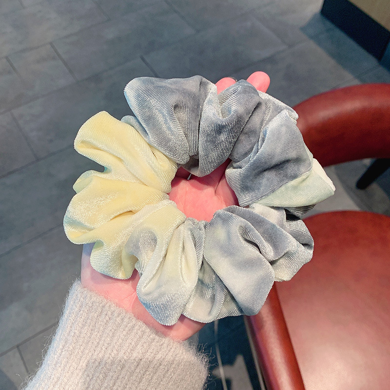 European And American Cross-border Fabric Hair Tie Hair Accessories Simple Contrast Color Hair Scrunchies display picture 6