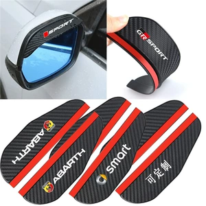 Cross-Border Customizable Carbon Fiber Rain Eyebrow Rain Shield, Thickened Carbon Fiber Texture Rearview Mirror Rain Shield