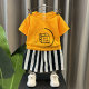 Children's Summer T-shirt Boy's suit Thin 2025 New Baby Short-sleeved Shorts Two-piece Men's Crewneck Top