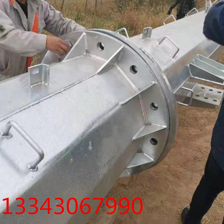 10KV钢管塔 双回路钢管杆 终端电力钢杆 耐张钢制电力杆打桩 批发