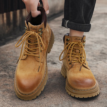 男式大黄靴踢不烂马丁靴真皮经典2025爆款厚底