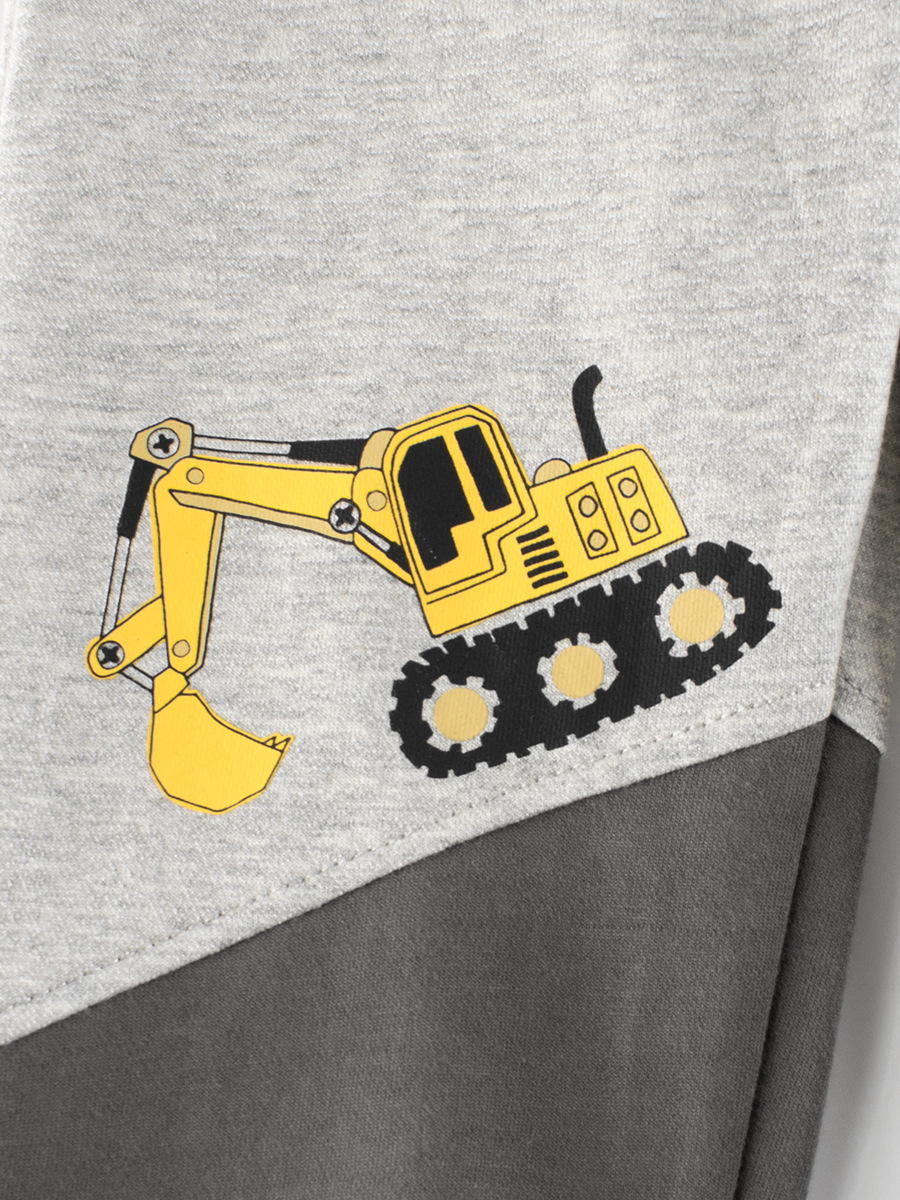 2024 marca de ropa infantil transfronteriza pantalones largos deportivos para niños pantalones corsés para bebés excavadora de dibujos animados