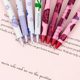 High-Value Floral Series Retractable Gel Pen for Girls, Student Quick-Dry Exam Pen, St Smooth Black Pen, Water Pen