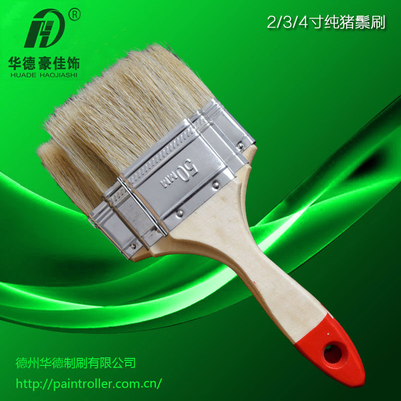 Cepillo de pintura Cepillo de pelo marrón Cepillo de melena de cerdo Cepillo de melena de mango de madera completo Cepillo de placa Cepillo de cerda Cepillo de cerda Cepillo de madera