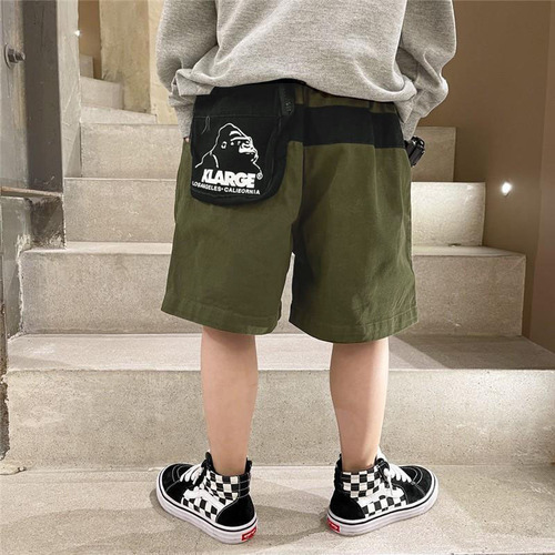 Children's Summer Outerwear 2024 New Japanese Style Pure Cotton Five-Button Business Trousers Thin Model for Middle and Small Children Baby Stylish