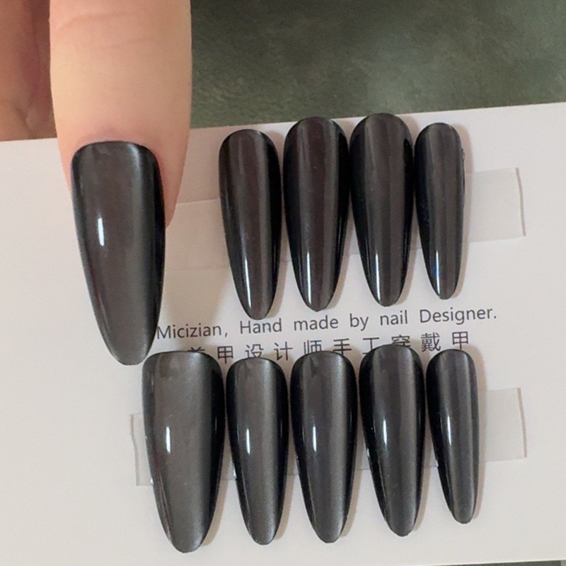 [Piano Black Cat's Eye] Cat's Eye Hand-Wearing Nail Patch Nail 5033#