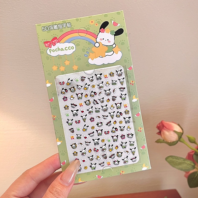 Niños estereoscópicos hechos a mano para usar uñas adorables pegatinas de uñas de dibujos animados para chicas juguetes