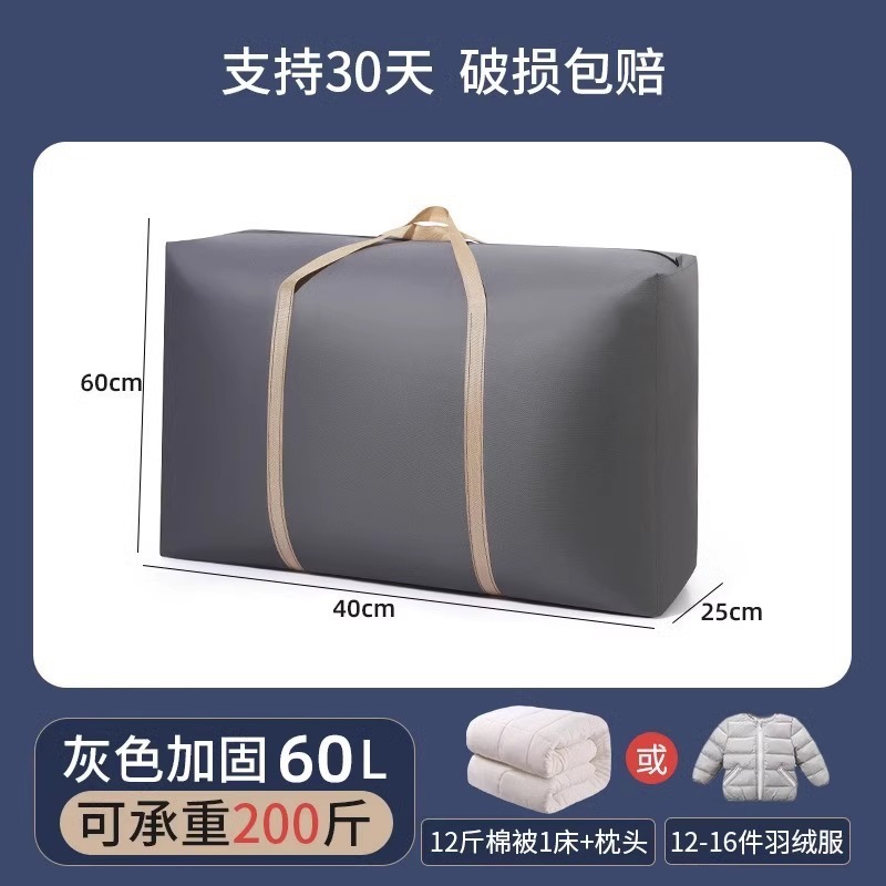 搬家袋衣服棉被收纳袋行李箱收纳包家用打包袋大号加厚帆布行李袋|undefined