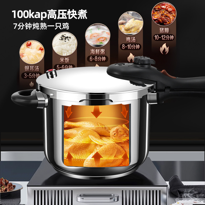 Alemania 316 olla de alta presión de acero inoxidable nuevo tipo de horno de gas electromagnético especial casero pequeña olla a prueba de explosiones alta presión