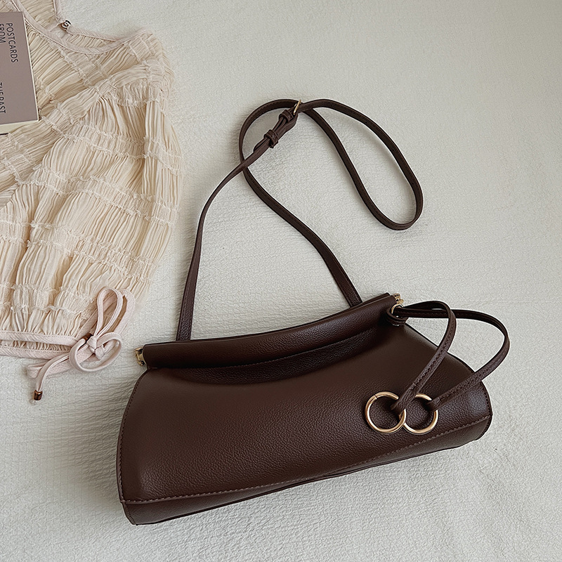 2026 New Arrival Underarm Bag Retro Baguette Purse Kiss-Lock Clasp Bag Fashion Minimalist Niche Shoulder Crossbody Bag - Thumbnail 7