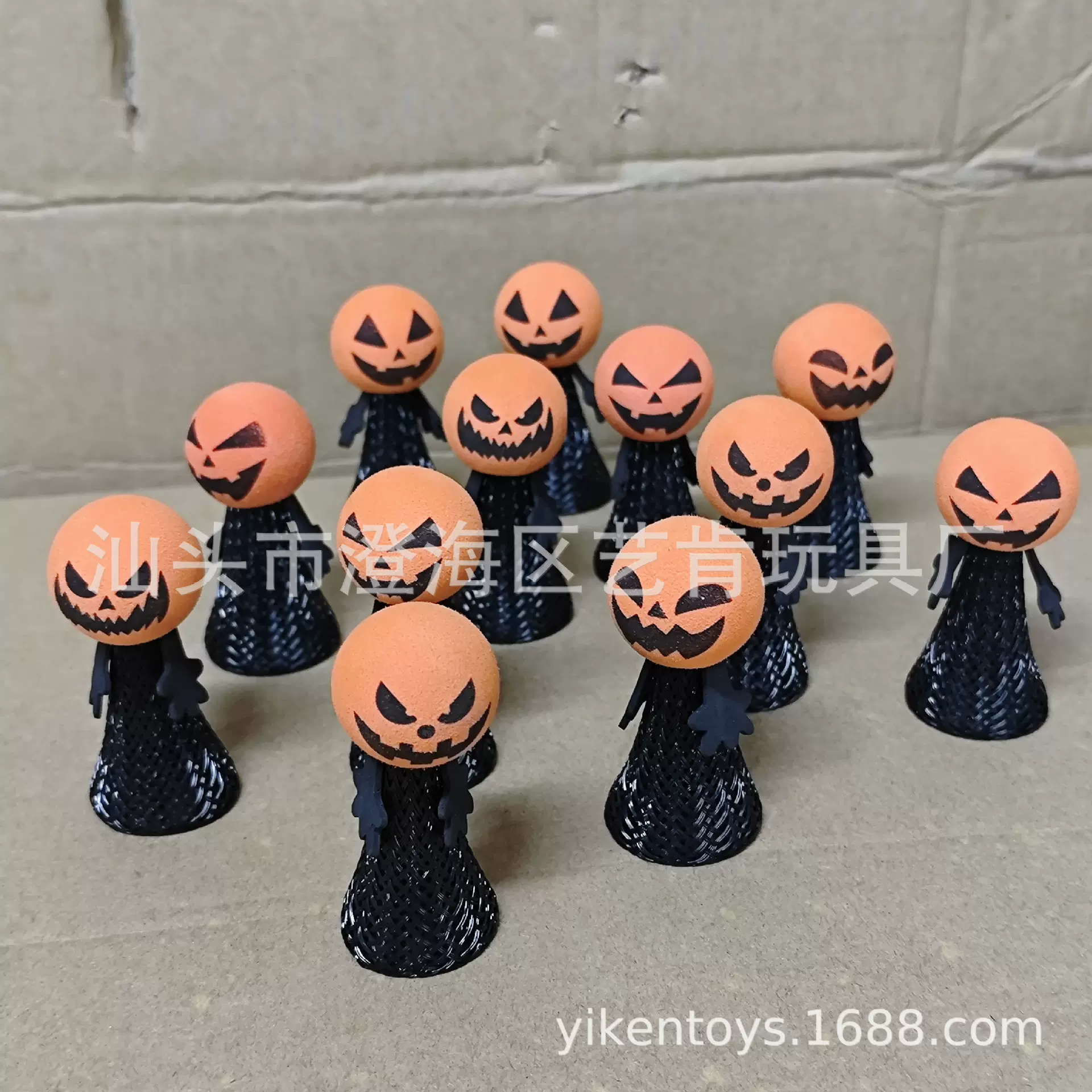 万圣节弹跳精灵EVA万圣节娃娃公仔儿童弹簧娃玩具跨境万圣节玩具