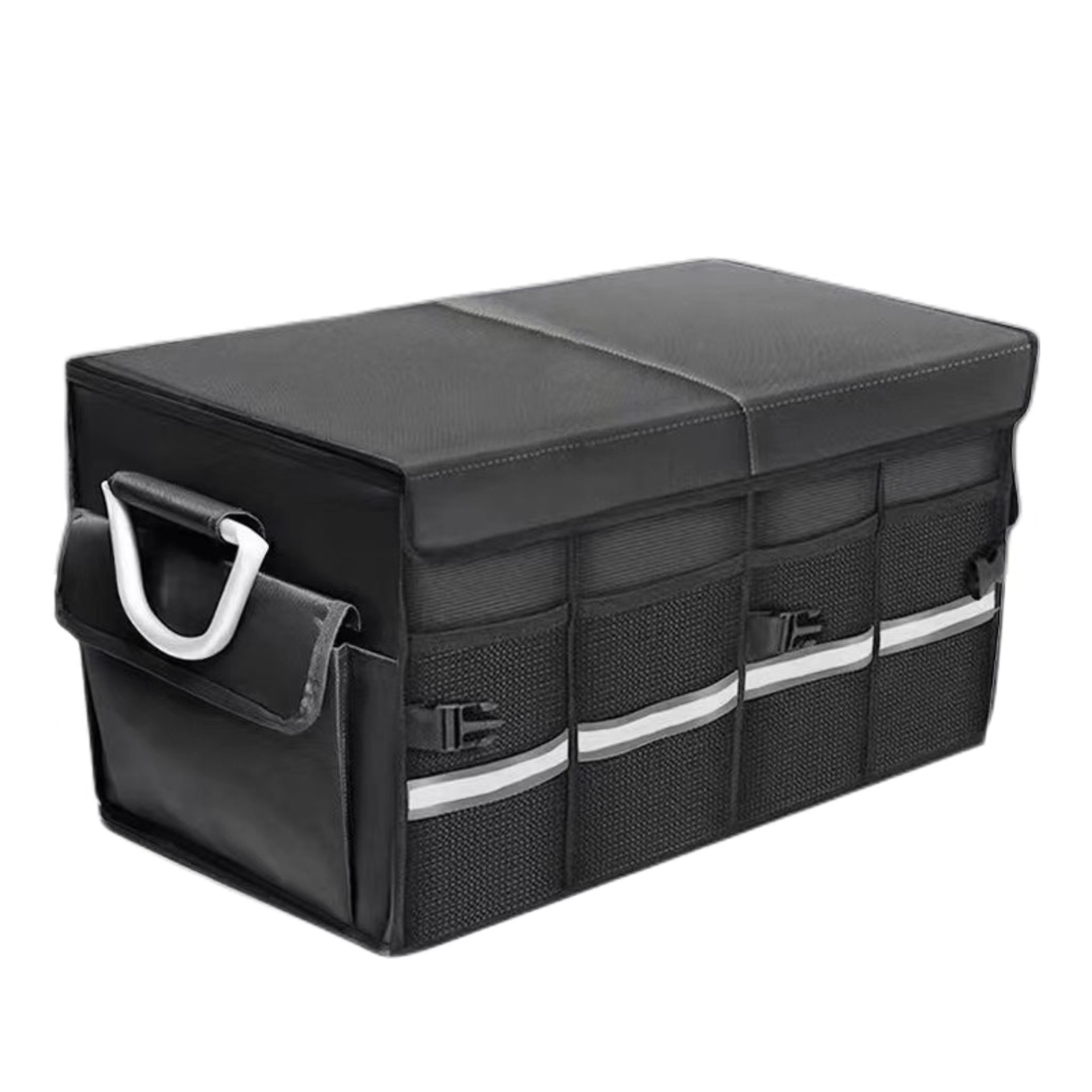 Caja de almacenamiento de coche multifuncional con manita de almacenamiento de coche artefacto caja de almacenamiento de tela Oxford plegable maletero image 6