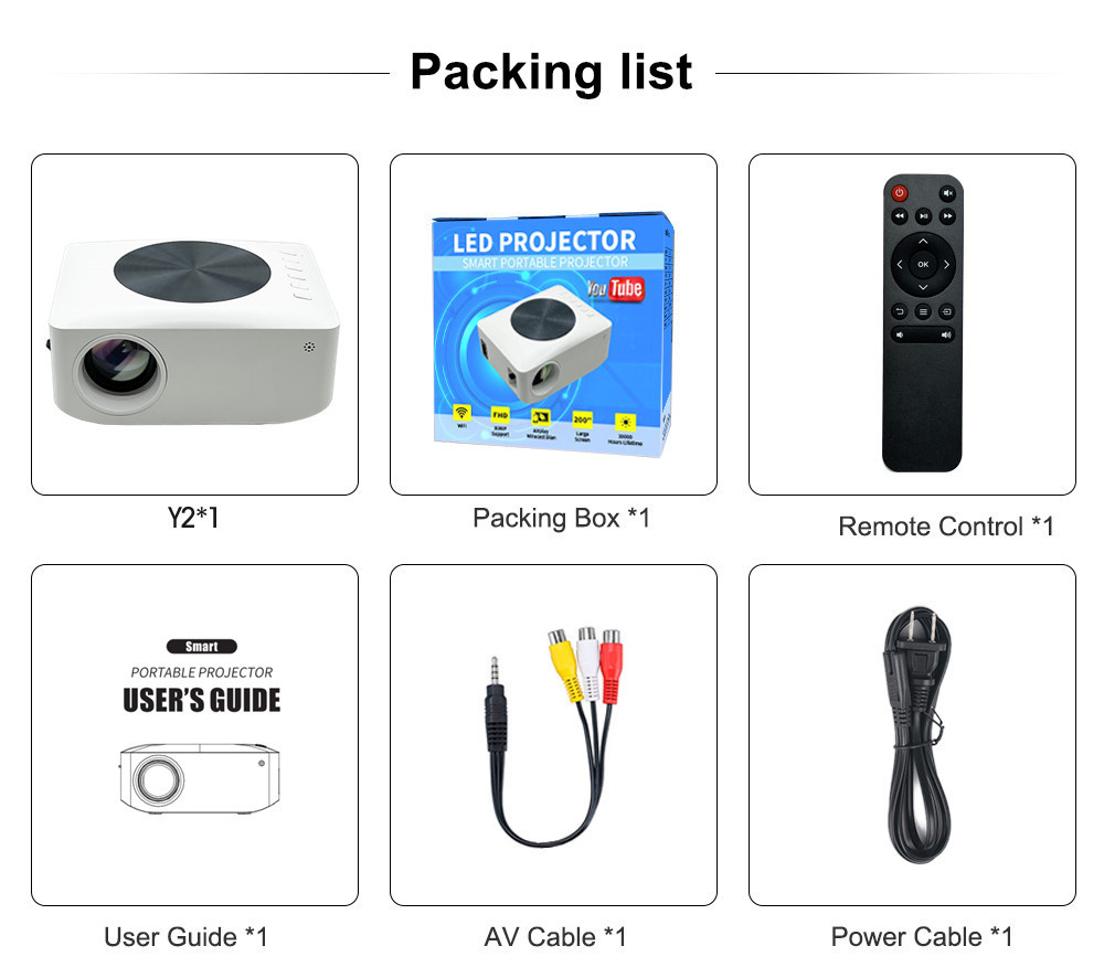 Cross-border new Y2S Android WIFI HD 1080P projector portable mini home LED projector