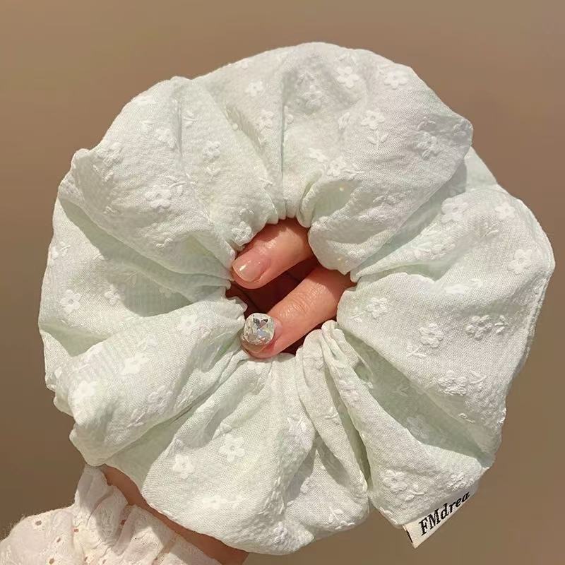 AL Hair Ring #40 - Pastoral Blanco Flor Verde