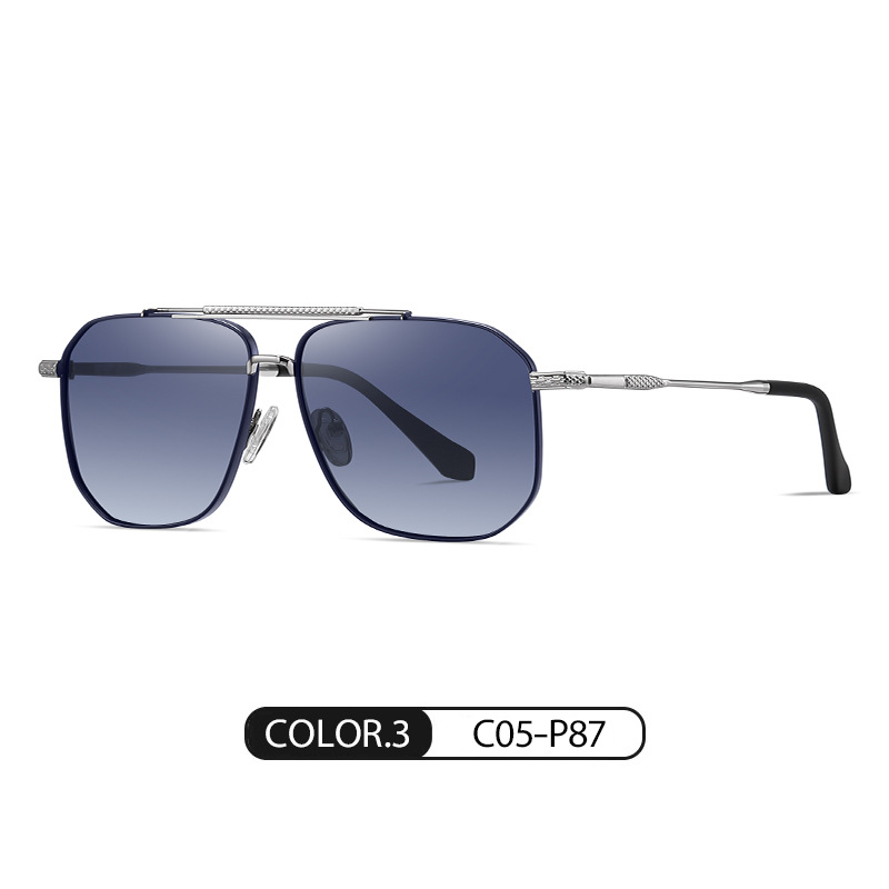 2023 nuevas gafas de sol polarizadas de los hombres de doble haz cuadrado gafas de sol al por mayor JS8538 miopía gafas de sol