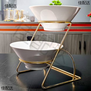 Ceramic buffet small dish rack restaurant display cold dish bowl hotel pickle breakfast utensils decoration multi-layer hot pot restaurant