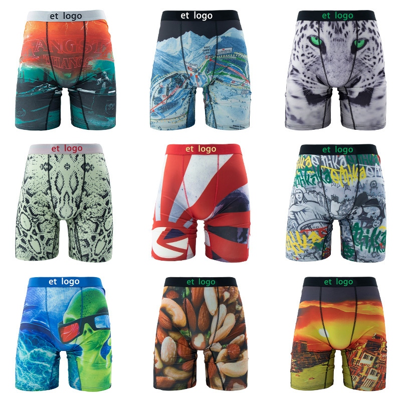 [European and American Hot Style] Ethika Same Style Men's Underwear, Male Underwear, Printed Breathable Youth Underwear, Boys' Underwear