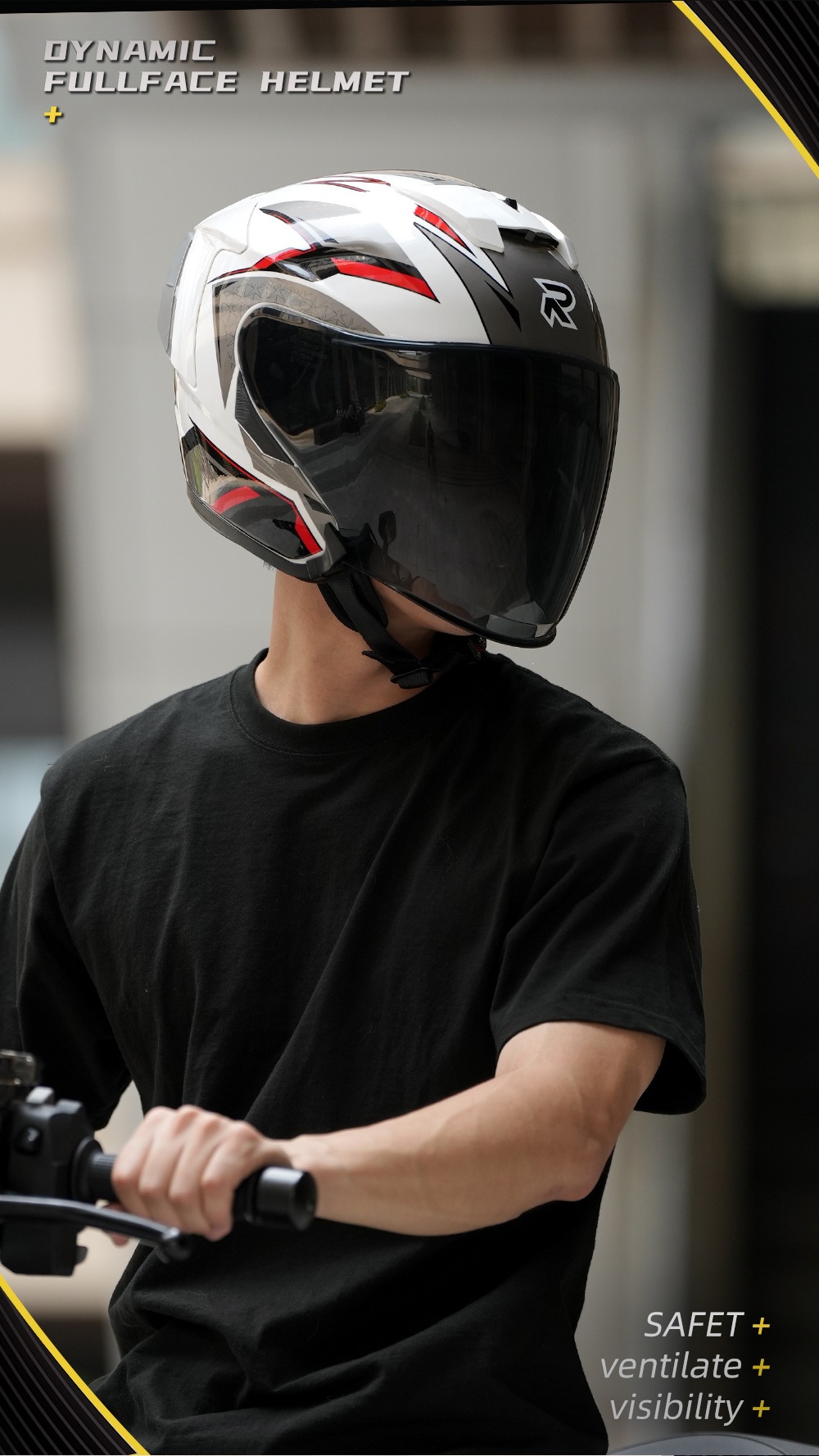 RSV 3/4 Helmet for Men, Motorcycle Half Helmet, 3/4 Electric Vehicle Summer Helmet, 3C Certified, All-Season Safety Helmet