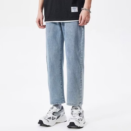 Men's Straight Leg Loose Spring Autumn 2024 New High-Waisted Slimming Petite Wide Leg Floor-Length Pants